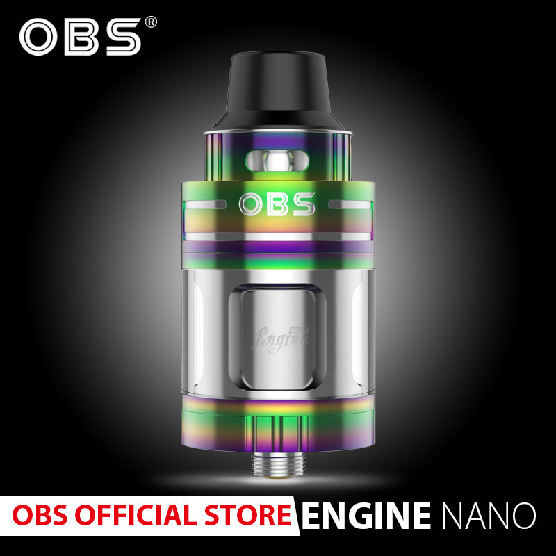 Original obs rta atomizer Engine nano with 5.3ml Tank  and pom drip tip vape tank E- Cigarettes vaporizer vape rta