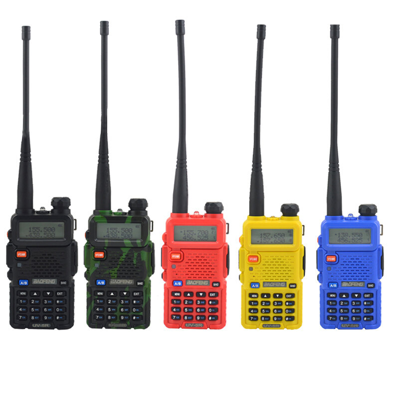 BAOFENG-BF-UV5R de banda Dual, radio bidireccional, VHF, 136-174MHz y UHF, 400-520MHz, FM, walkie talkie con auricular gratis