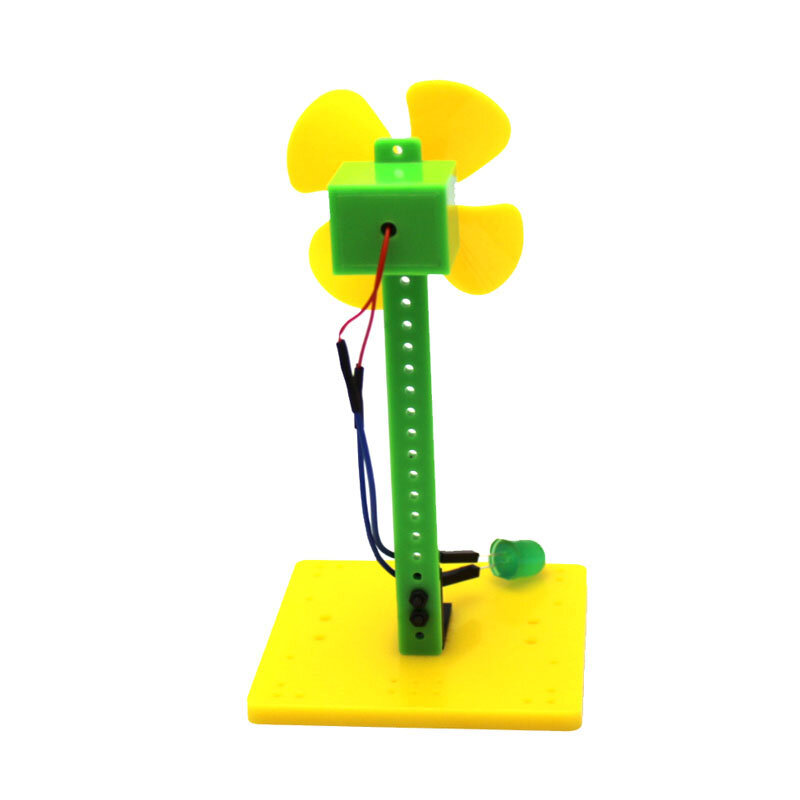 JMT Mini Wind Power zielony LED Blowled Generator zabawkowy wiatrak zestaw do edukacja naukowa eksperyment moduł generatora Demo