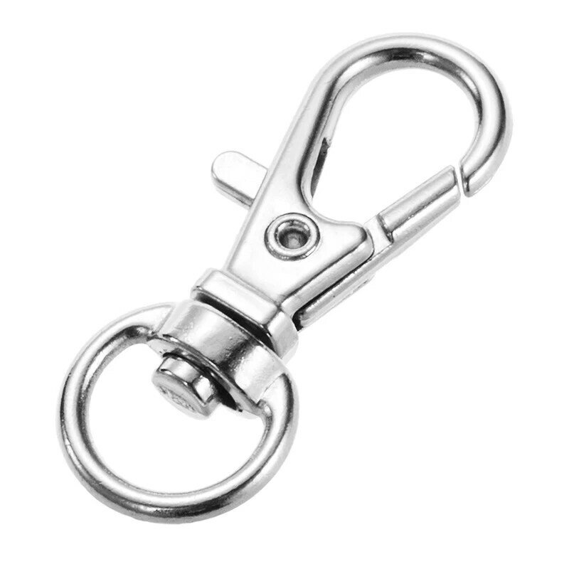20 stücke Edelstahl Keychain Drehbare Schlüsselanhänger Swivel Karabinerverschluss Schlüsselanhänger Metall Schlüssel Ketten Für Tasche Charme Zubehör
