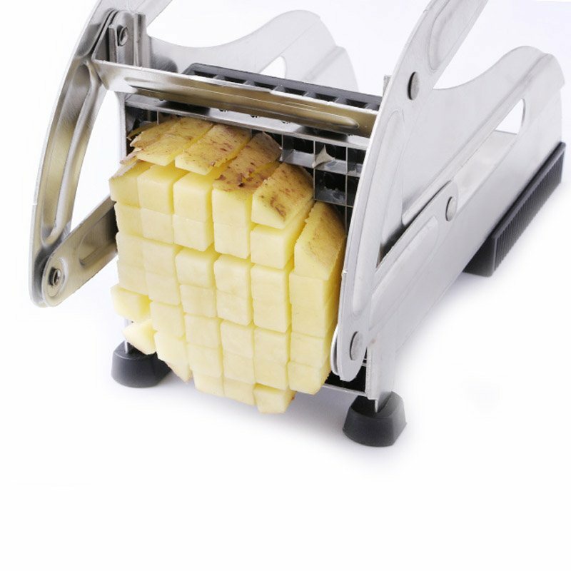 Stainless Steel Potato Cutter French Fries Cutting Machine Potato Chips Strip Slicer Chopper Shredder Fried Chips Making Tool