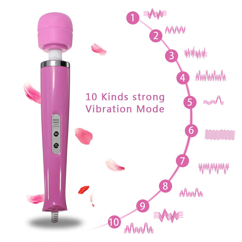 Grand vibromasseur baguette magique pour femmes, bâton de Massage, vibrateur de clitoris Sexy, jouets sexuels pour Masturbation