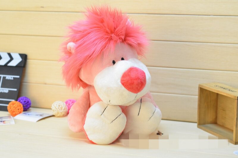 22cm/35cm bonito rosa leão brinquedos de pelúcia boneca animal de pelúcia alta qualidade conforto brinquedos presente aniversário para crianças e11001