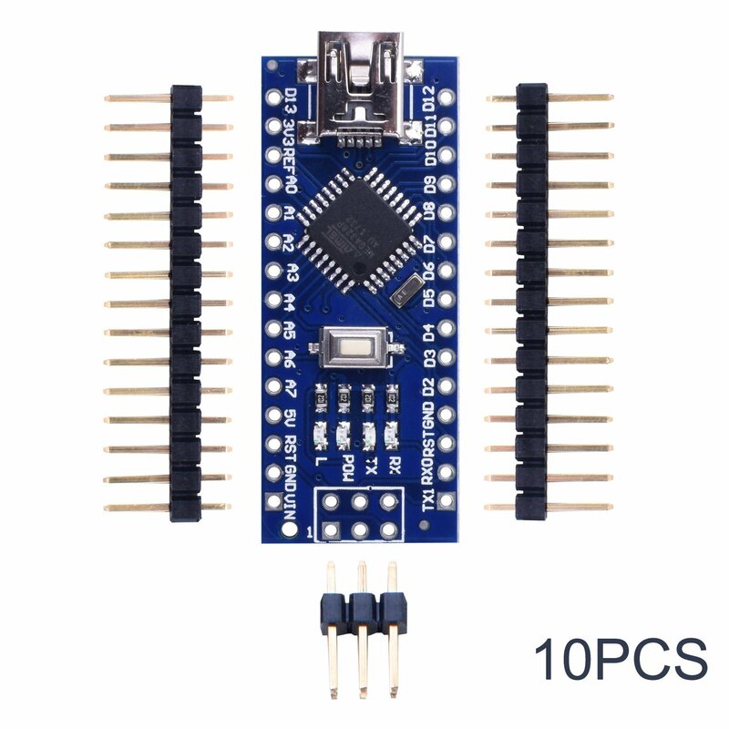 10Pcs Mini Nano V3.0 Atmega328p 5V 16M Micro Controller Papan Modul UNTUK Arduino