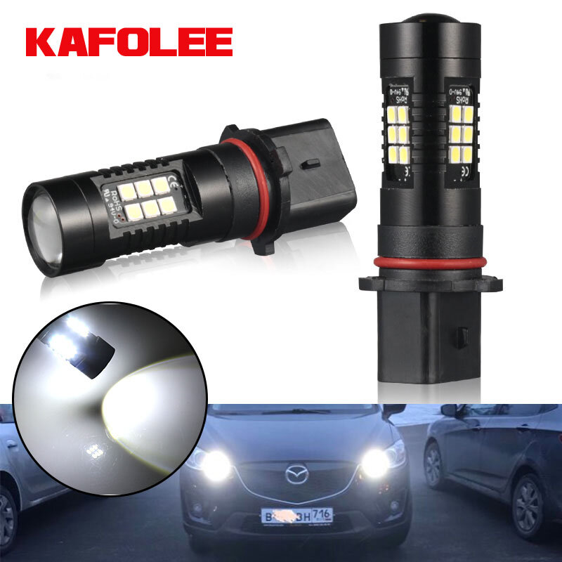 KAFOLEE 2x P13W Bulb SAMSUNG PSX26W SP13W SH24W 15W LED Kabut Siang Hari untuk Skoda Yeti 5L 508 untuk Audi A4 B8 (CA219x2)