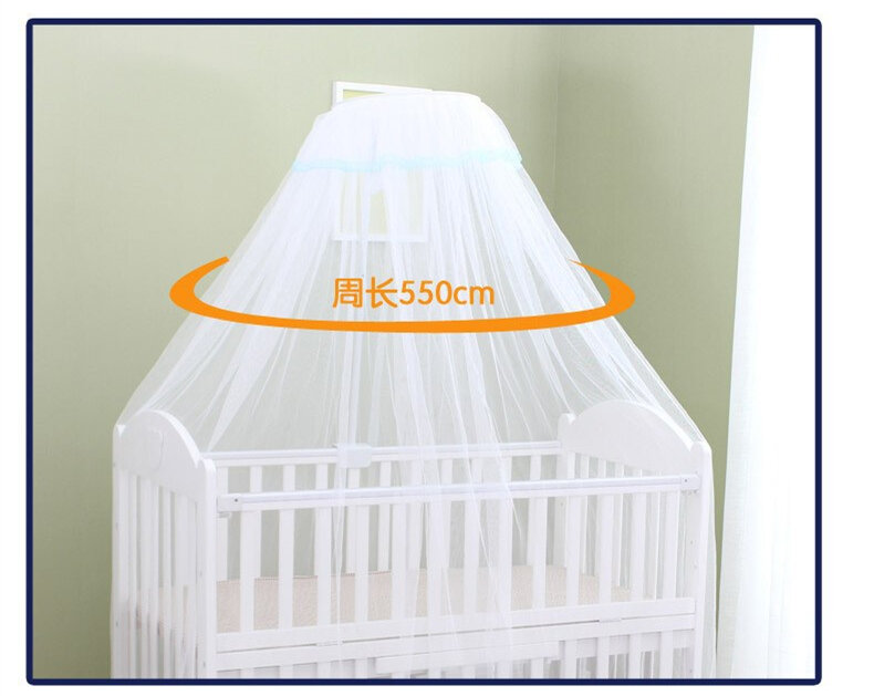 Zomer Baby Wieg Klamboe Self-Stand Baby Bed Net Crib Netting Met Houder Universele Baby Baby Bed Luifel inclusief Houder