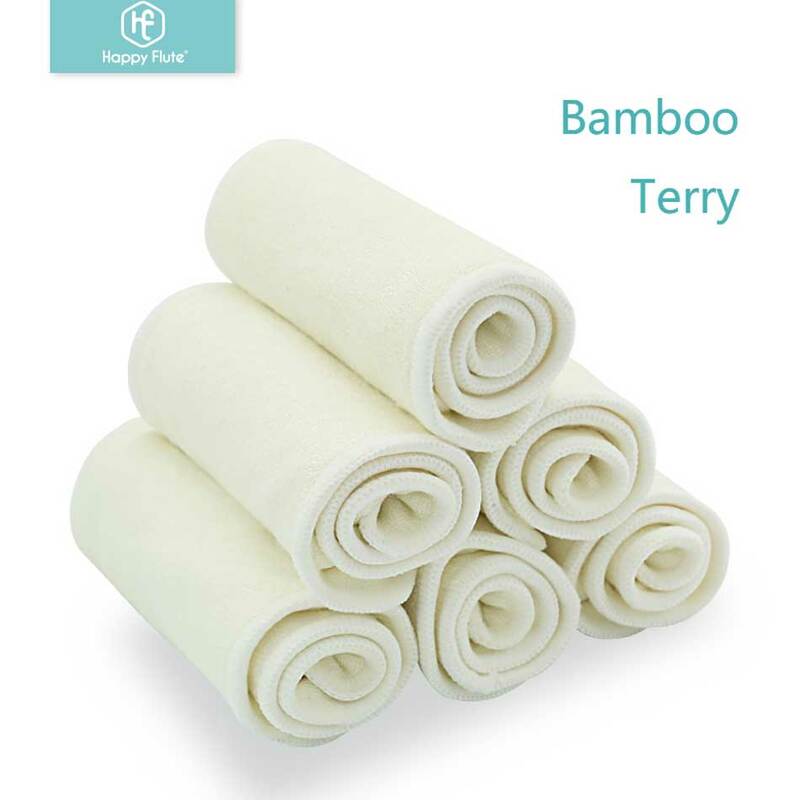 HappyFlute – Inserts en bambou réutilisables, lavables et respirants, doublures pour couches en tissu pour bébé, 10 pièces