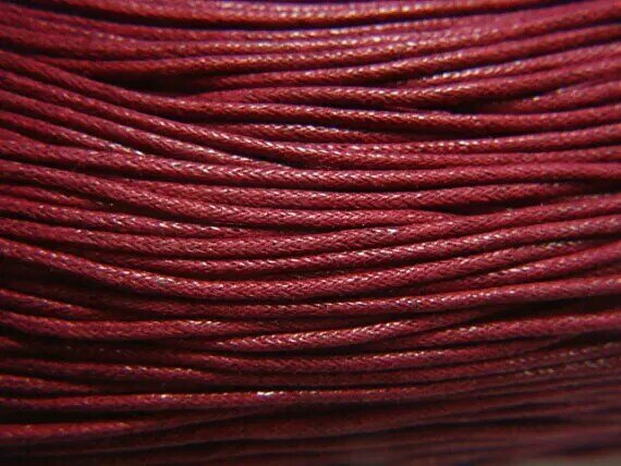 Kapal gratis 450 meters Dark Red Wax Cotton Cord 1mm 500 meter Anggur Merah Warna DIY Organza Kalung Cord Wax String Bead