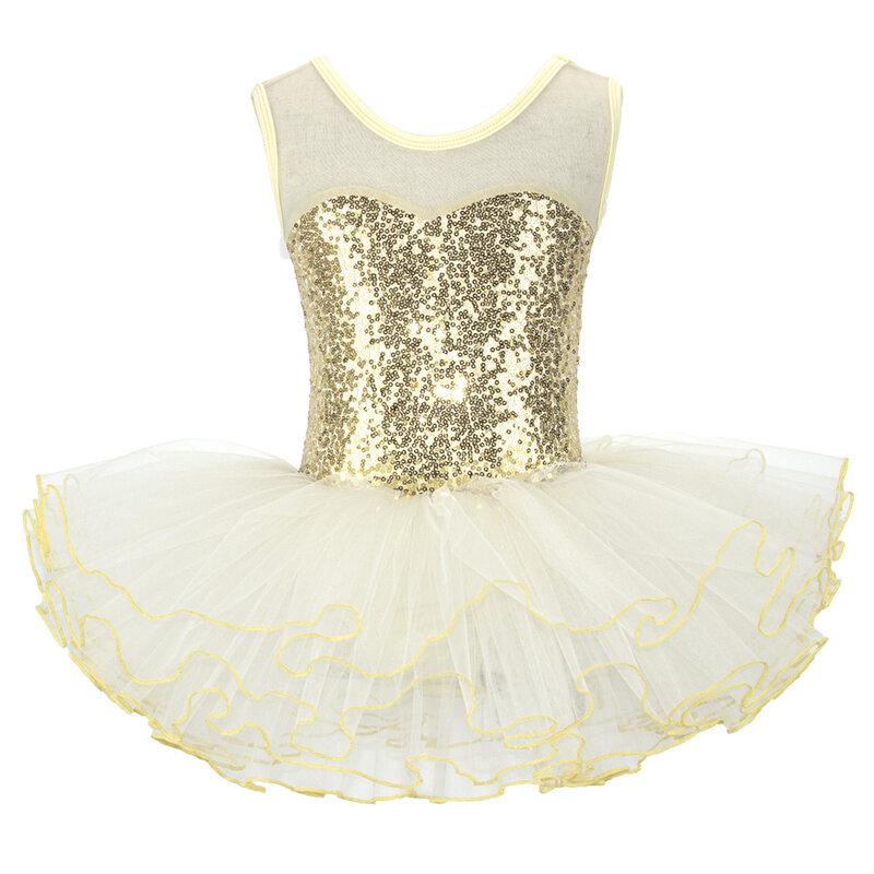 Bagus Gadis Ballerina Fairy Prom Partai Kostum Anak-anak Berpayet Bunga Gaun Dancewear Senam Triko Ballet Tutu Dress