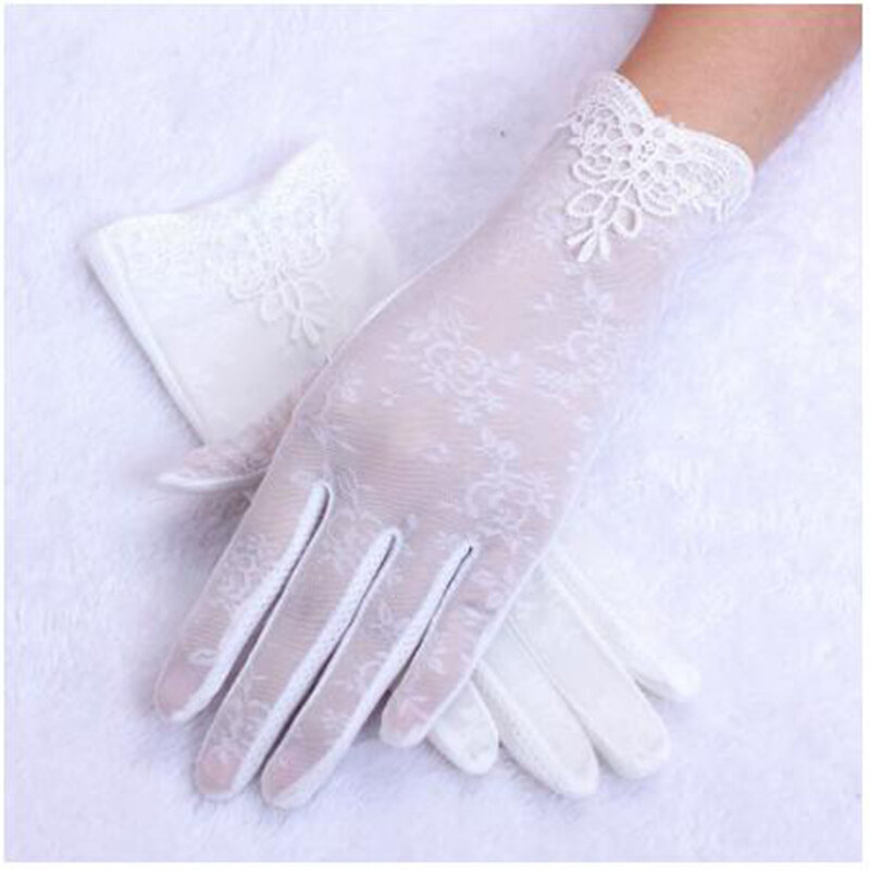 Новые высококачественные женские УФ-защитные перчатки для вождения кружевные перчатки Новые и кружевные женские перчатки HW16