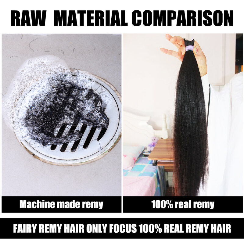 Fairy Remy Hair-extensiones de cabello humano de 0,5g/strand, pelo de queratina Real Remy con punta en U, sedoso y liso, prepegado, 12/14 pulgadas