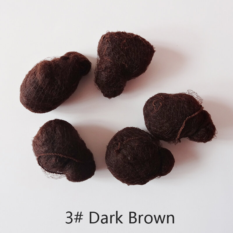 5 가지 색상 나일론 헤어넷, 블랙 브라운 커피 색상, 보이지 않는 부드러운 탄성 라인 헤어 네트, 50 개 샘플 주문