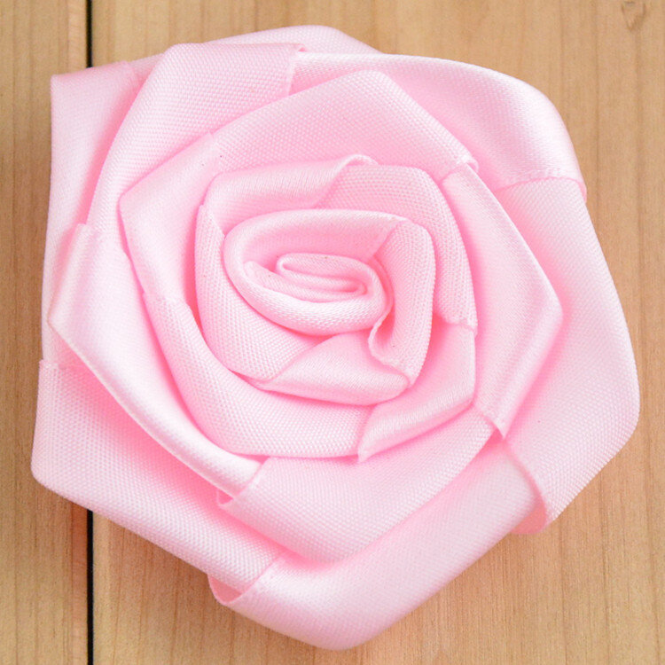 30 pcs/lot, 2.36 "Satin Rolled Ribbon Rose Flowers