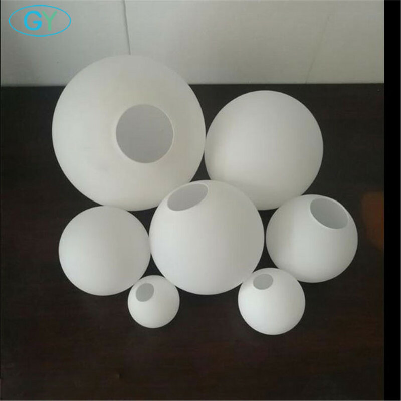 Pantalla de lámpara de vidrio blanco, accesorio redondo, forma de globo, ajustable, 10 cm, 12 cm, 15 cm, 20 cm, 25 cm,