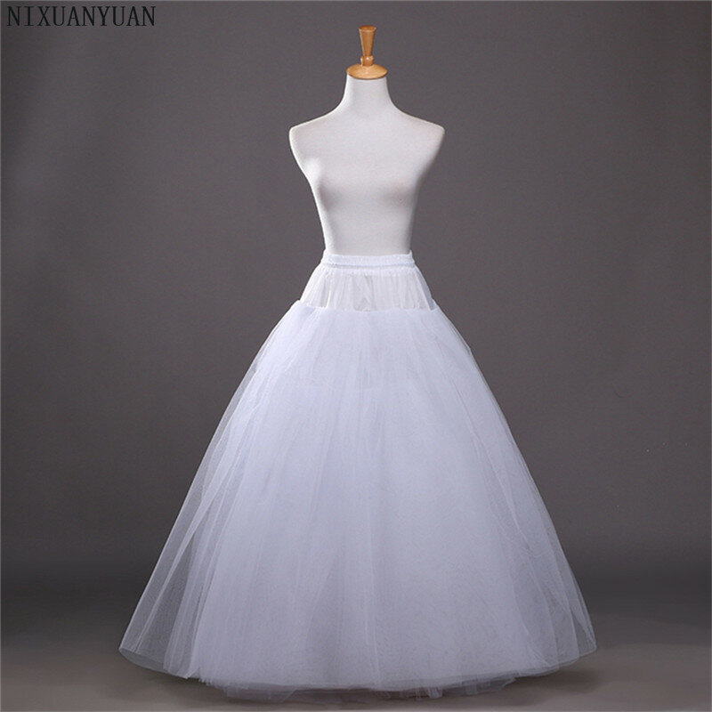 A-linie Stil Weiß Petticoat für Einteiliges Kleid Hoops 4 schichten Hochzeit Zubehör Unterrock Freie Größe Krinoline hochzeit petticoats