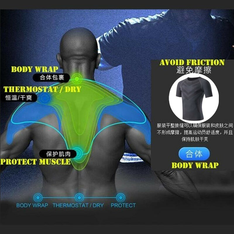 200 Pcs Pria Pembentuk Pakaian Dalam Kompresi 3D Ketat Mesh T-shirt, elastis Cepat Kering Wicking Olahraga Fitness Gym Menjalankan Lengan Pendek