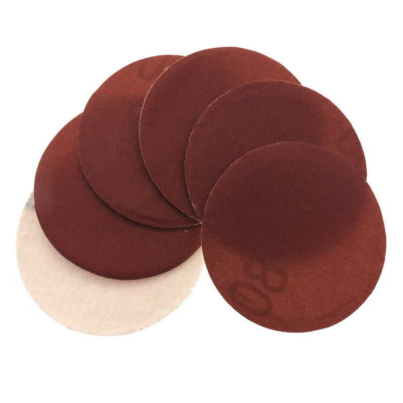 Discos de lixa 5-50mm 20 peças, discos de lixa de óxido de alumínio vermelho com gancho e laço 180 a 1000 gravações