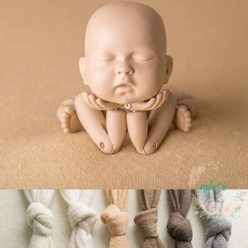 Fondo de tejido de ganchillo para fotografía de recién nacido, telón de fondo de punto Simple, pose de 100x160 cm, telas suaves