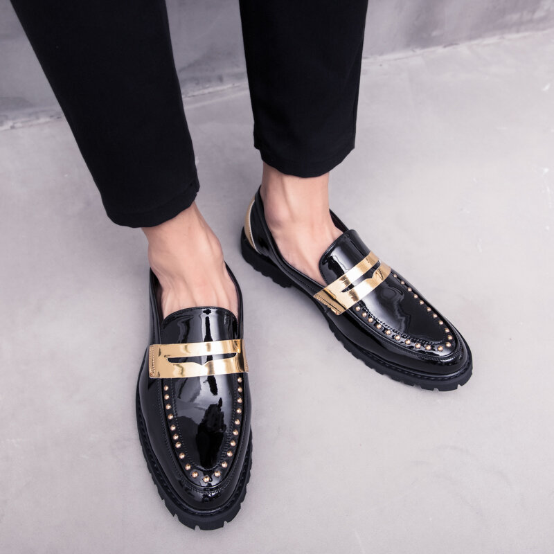 Fashion outdoor Leather Casual Loafers Men Comfortable men Shoes Man Leather working Business Slip-On dressing Shoes men w5