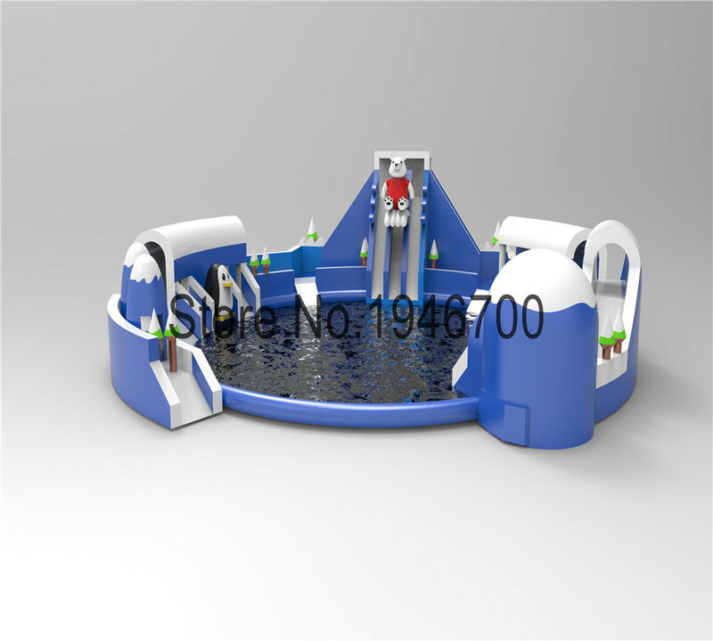Piscina inflável com escorregadores, piscina inflável, alta qualidade, novo design