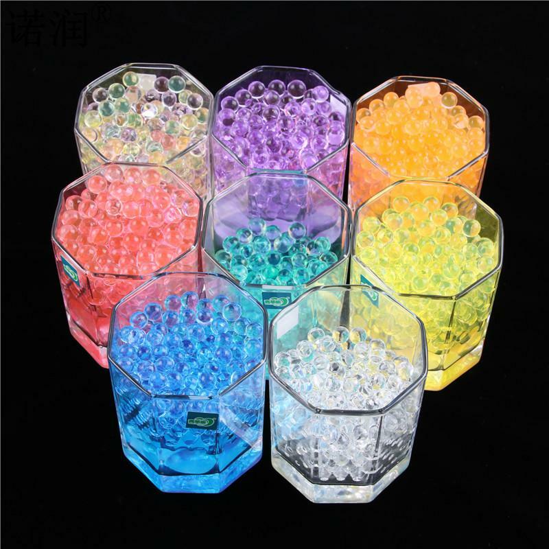 Bolas de gelatina mágicas para decoración del hogar, bolas de Gel Bio con forma de perla, cristal, tierra, agua, flor, barro, maleza, 10000 unids/lote por bolsa