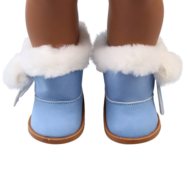 Botas de nieve de felpa para niño y niña, juguete con cremallera para mantener el calor, zapatos de invierno, regalo de Navidad para niños, 18 pulgadas