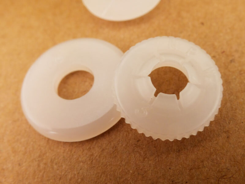 2.0cm WHITE PLASTIC TOY JOINTS FOR DOLL/TEDDY/ANIMAL MAKING--40sets