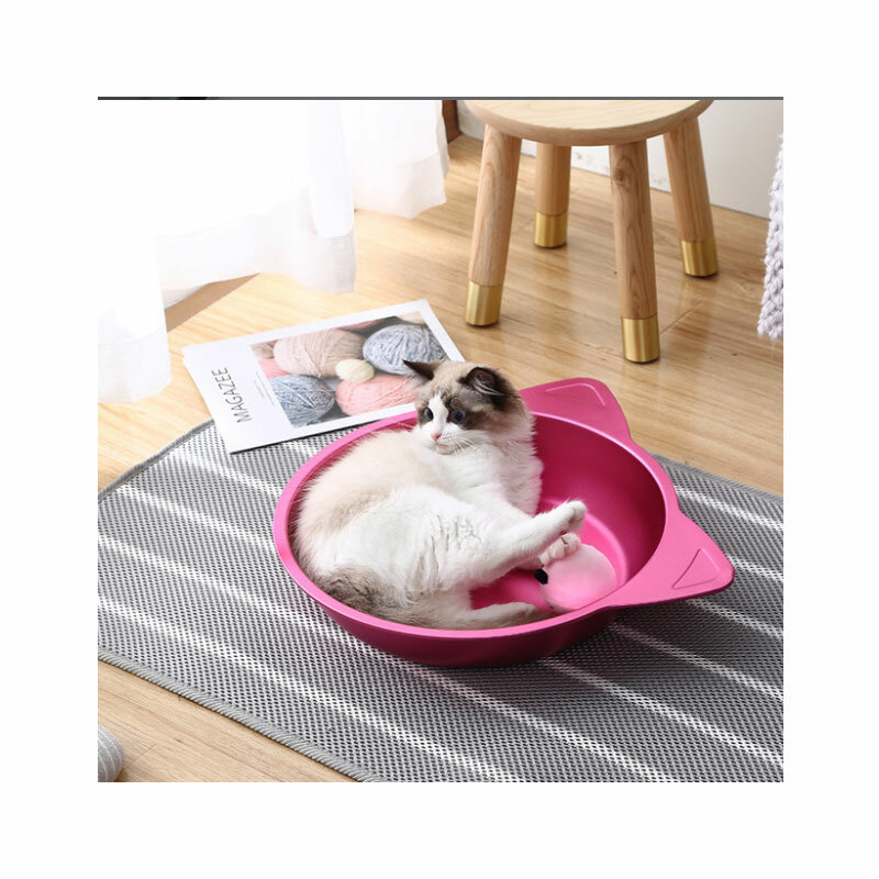 Pet Cat Pot Bed Cool Soft Sleeping Hand Wash Comfortable Cat Ear Shape Kitten Puppy Basket Mat