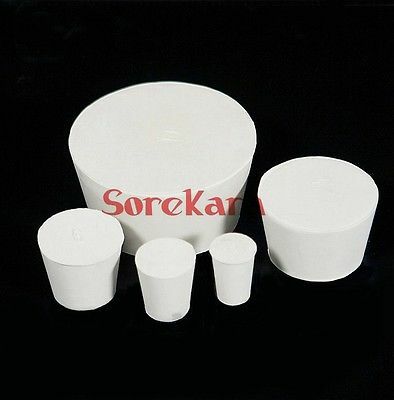 2pcs 11mm/15mm Rubber Stopper For Laboratory Test Tube Solid Bungs Airlock