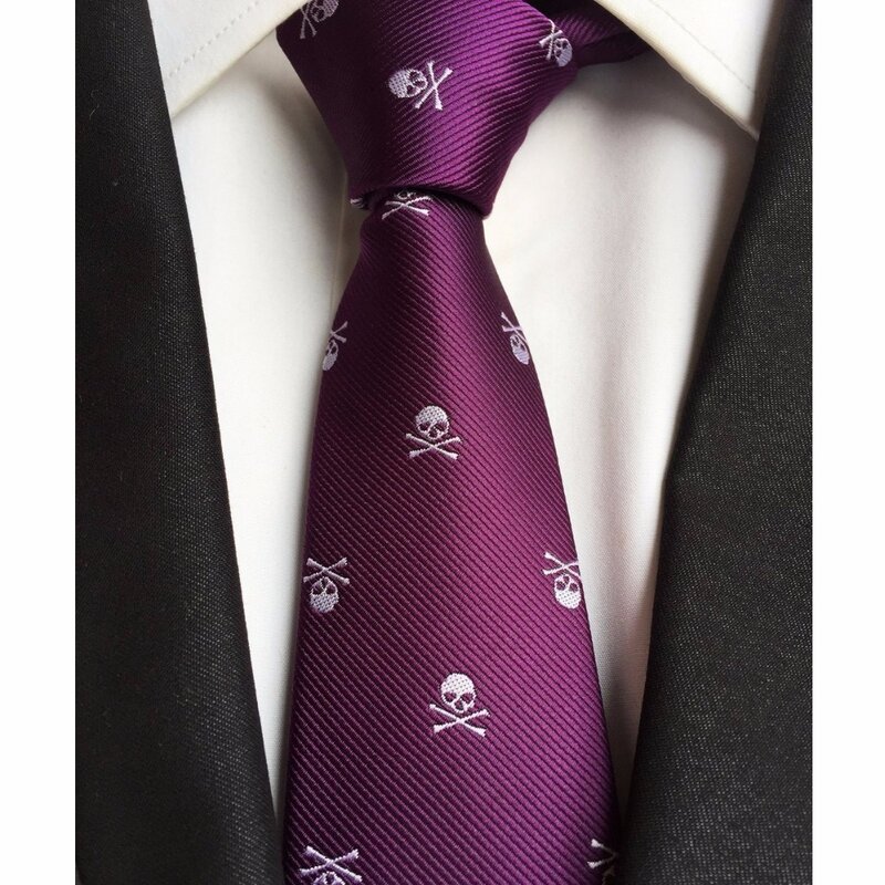 Halloween Slim krawaty dla męska czaszka krawat Party 2019 nowy