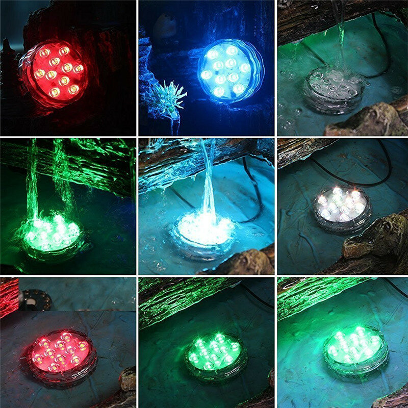 Christmas Submersible LED Candle Waterproof Wedding Centerpieces Party Decoration Electronic Candle Hookah Base Light Halloween
