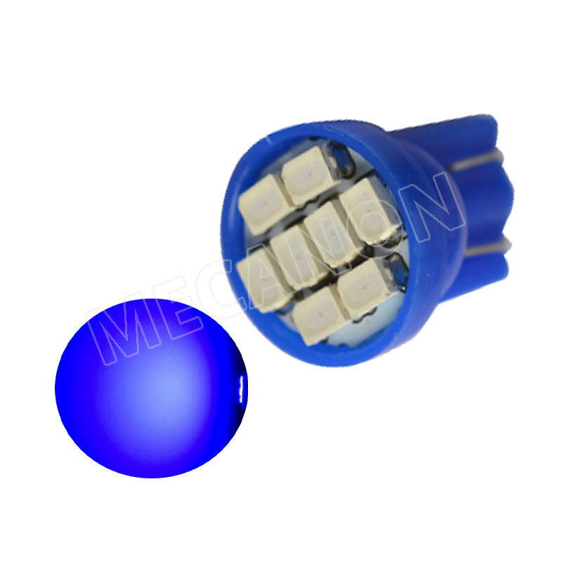 ボール盤用LED電球,100個,DC6 v 6.3v t10 #555 w5w 194,8smd 168 1206,白,赤,青