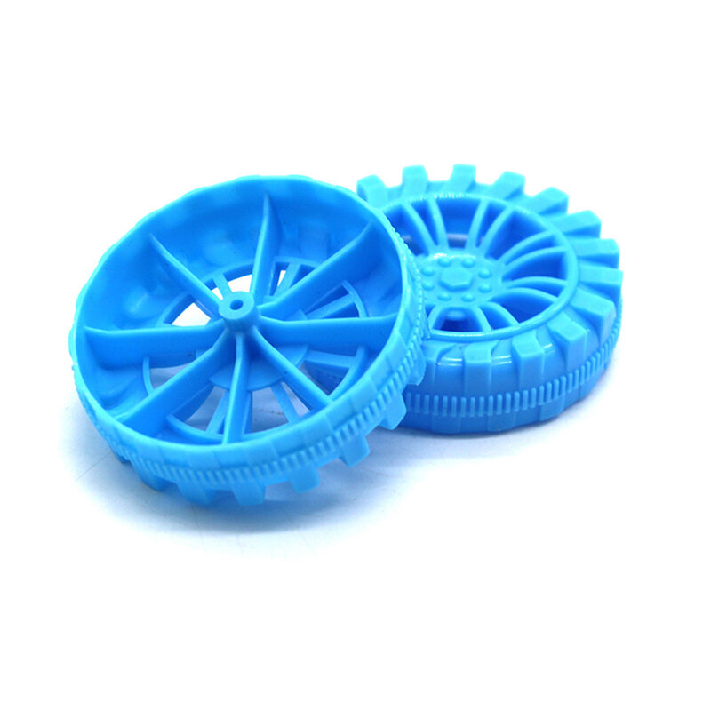 100 stücke 2*50mm DIY Kunststoff Rad mit 1,9mm Welle Loch Für Spielzeug Modell Auto Für DIY zubehör Wissenschaftliche Experiment Handgemachte Spielzeug