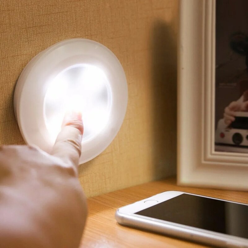 2019 New White 5 LED Night Light Lamp Stick-on Cabinet armadio guardaroba telecomando Wireless