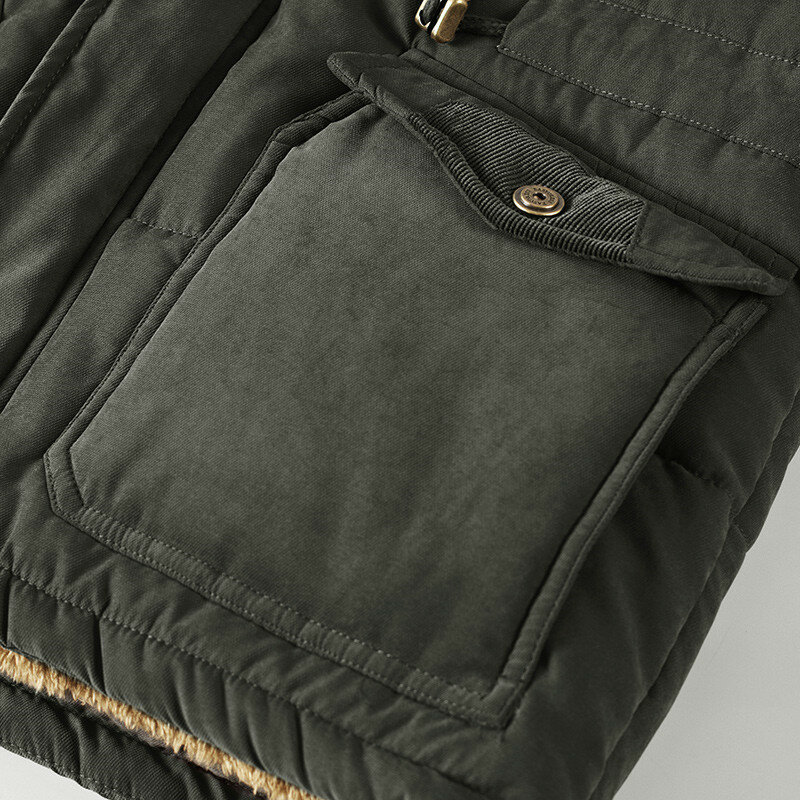 Parka con capucha para hombre, abrigo militar ajustado de piel gruesa, chaqueta cálida informal de talla grande 6XL, 7XL, 8XL, novedad de invierno