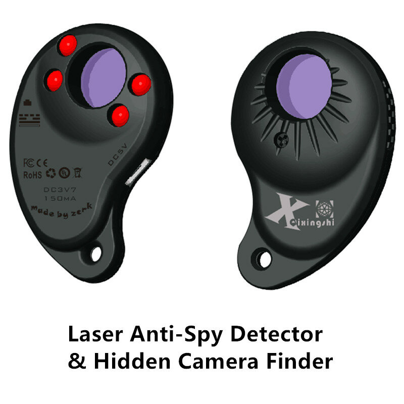 Localizador escondido anti-espião portátil da câmera do espião do detector do laser da câmera com quatro luz do ir