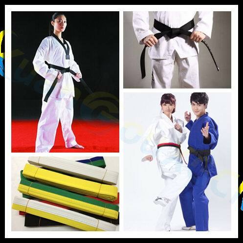 110.23นิ้วศิลปะการต่อสู้คาราเต้ยูโดเทควันโด Professional เข็มขัด Judo Jiu Jitsu มาตรฐานเทปป้องกันเข็มขัด