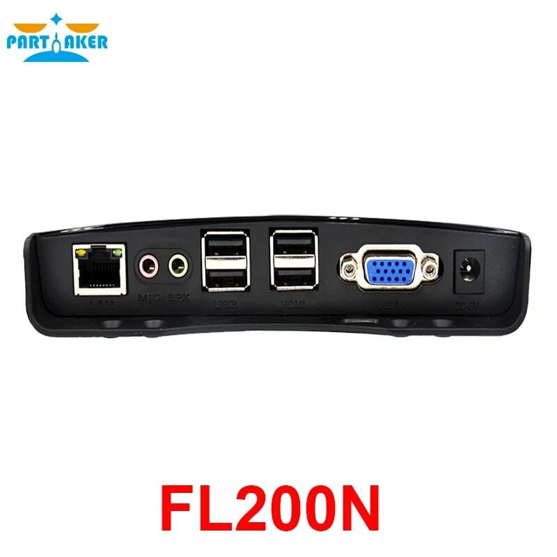 Partaker Thin Client FL200N Remote RDP 8.1 Remote FX Terminal Rendering VDClass ARM A53 Quad core 2.0GHz 512M RAM 4G Flash