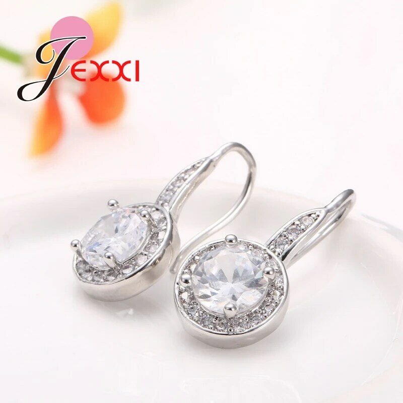 New Arrival Top Quality CZ Crystal Earring Women 925 Sterling Silver Earrings Fashion Jewelry Accessories Gril Wholesale