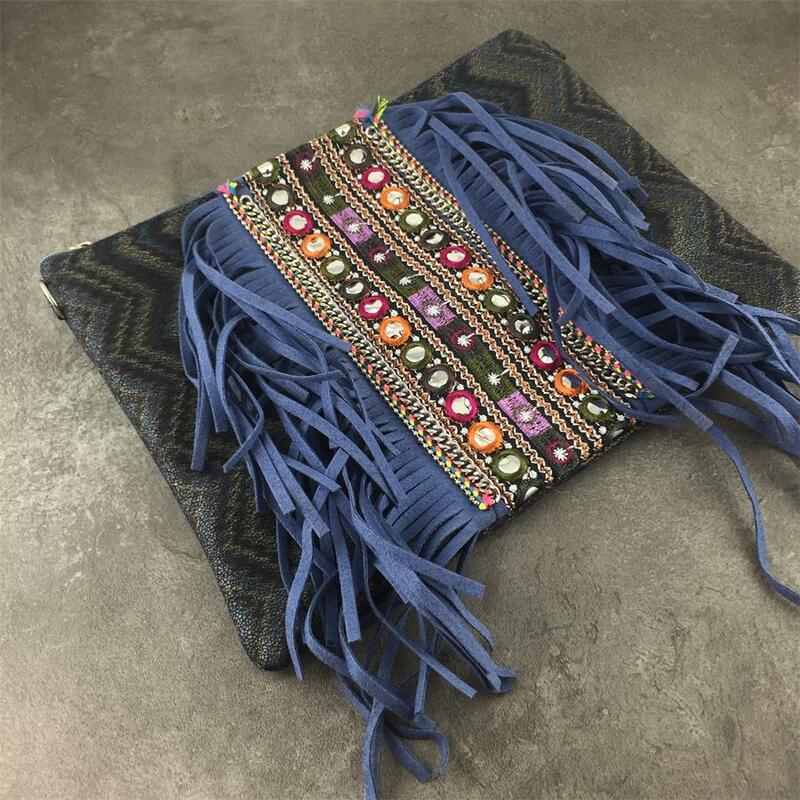 Сумка-мешок на шнурке в стиле бохо, женская сумочка-мессенджер через плечо с искусственной бахромой и кисточкой в стиле бохо