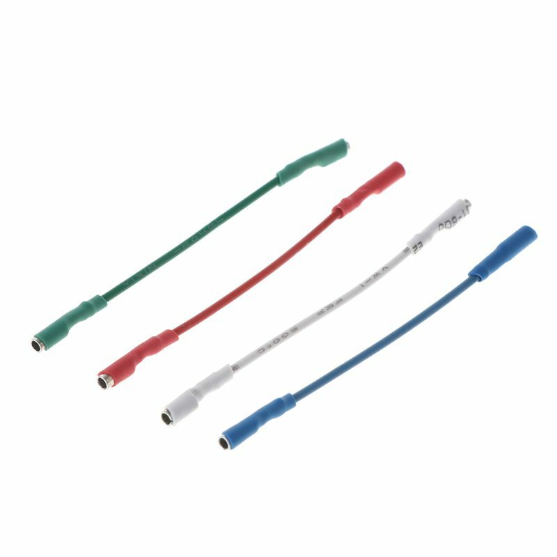 Cables universales plateados, Cable de cabezal de 40mm para clavijas de 1,2-1,3mm, tocadiscos Phono, cubierta de cabeza, Tonearm, 4 Uds.