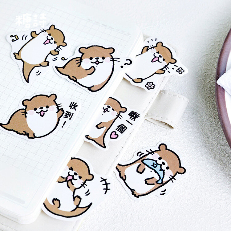 Pegatinas Washi decorativas de animales, etiqueta de palo para álbum de recortes, diario, papelería, álbum