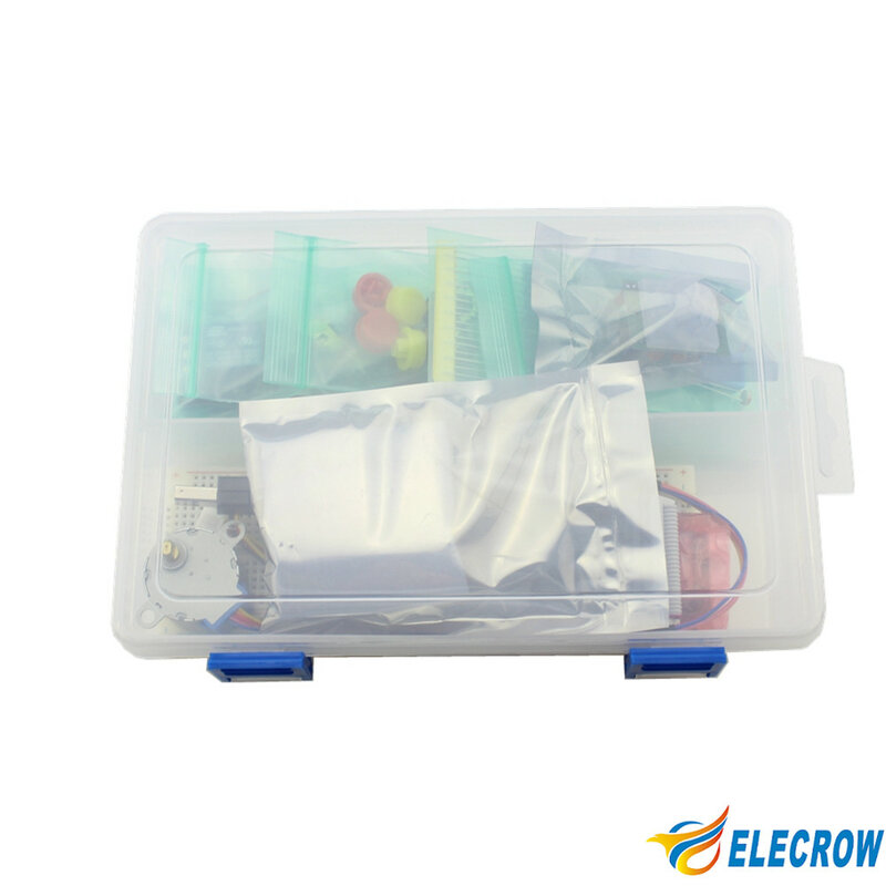 Electrrow Raspberry Pi Kit Pemula Belajar GPIO Elektronik DIY Kit Dasar Sensor Penerima IR/Switch/LCD/DS18B20 dengan Kotak Kemasan