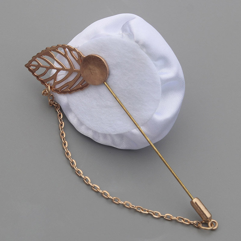 Wifelai-um handmad ouro folha corrente marfim cetim rosa masculino ternos corsages pinos casamento noivo corsages e boutonnieres XH0273-17