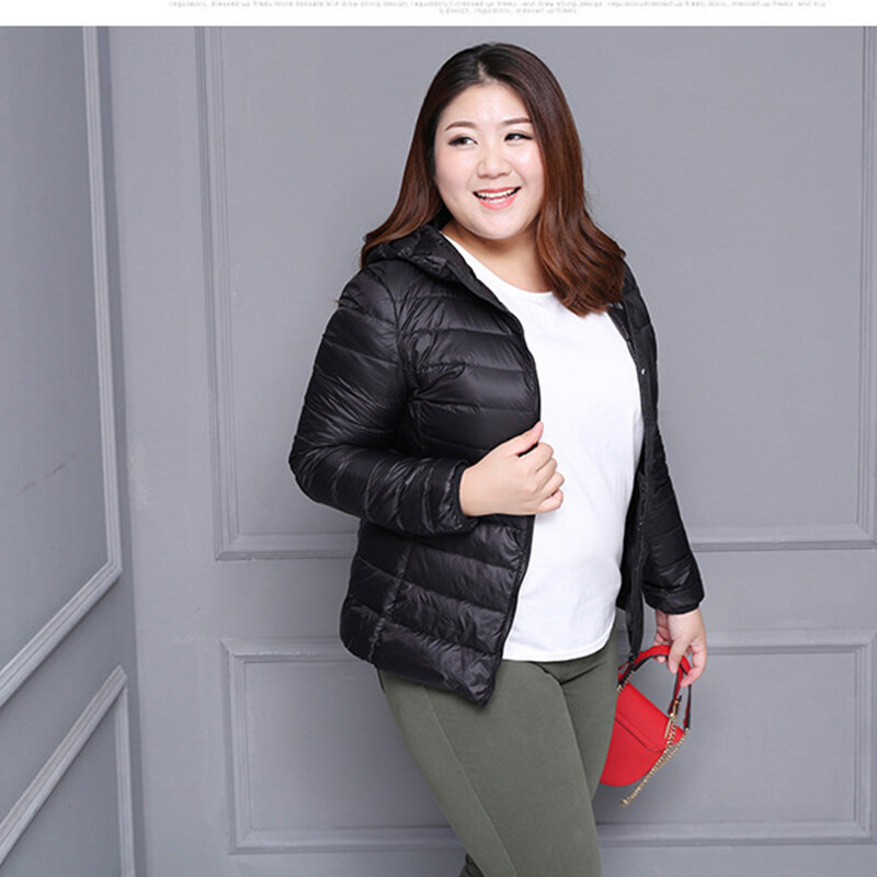 Super big Obese women s-6XL Coat Ultra warm Light Duck Down Jacket Overcoat  Jackets Winter Coats Portable