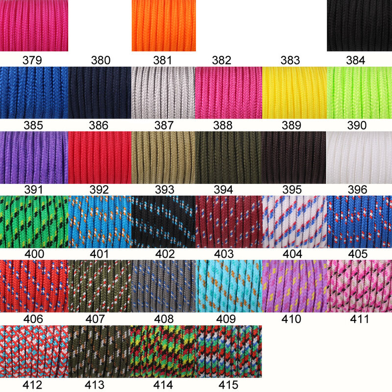 33 สี Paracord 3 มม.100FT 50FT เชือก 1 Strand Paracorde สายไฟอุปกรณ์การอยู่รอดกลางแจ้ง Clothesline DIY สร้อยข้อมือขายส่ง