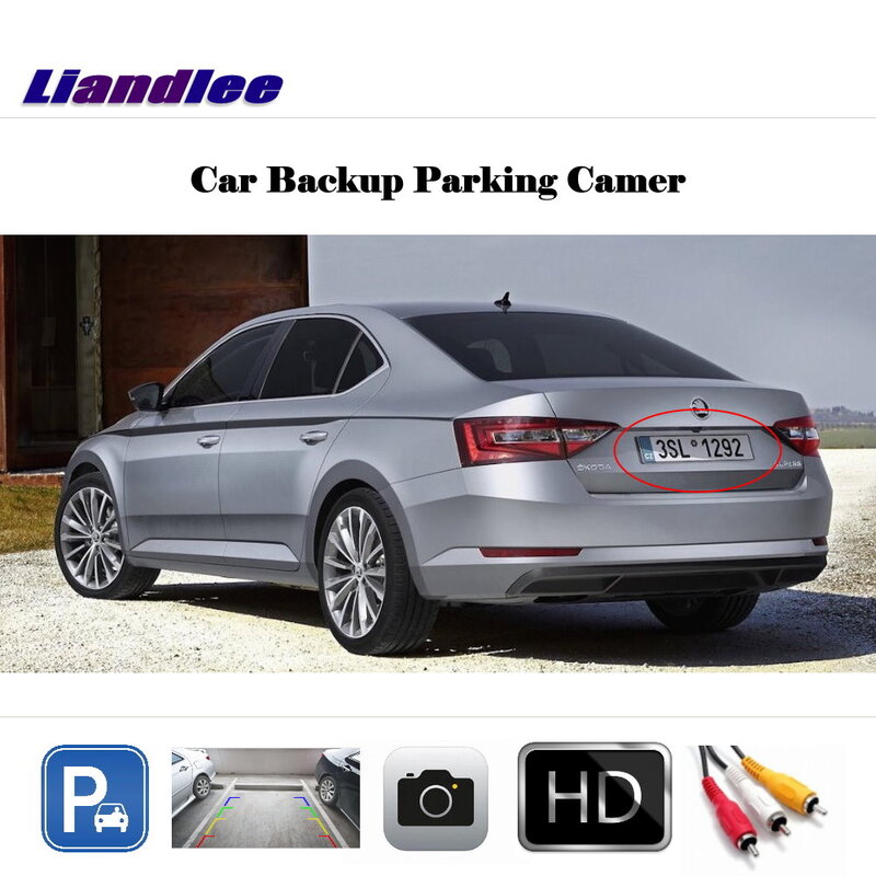 For Skoda Superb Sedan 2013-2016 Auto Reverse Parking Camera Rear Rearview CAM Back Work With Car Factory Screen