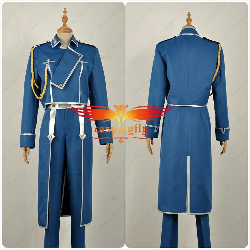 Anime FullMetal Alchemist Roy Mustang Maes Cosplay Costume Outfits for Adult Women Men Army Uniform Top Pants Gloves Halloween