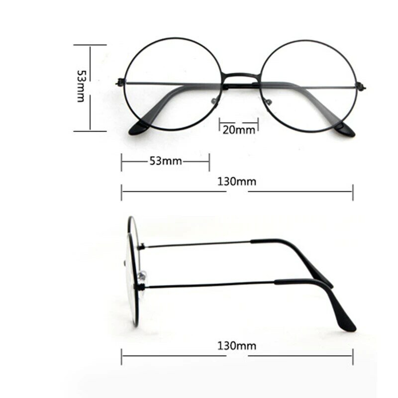 2019 Classic Vintage Glasses Frame Round Lens Flat Myopia Optical Mirror Simple Metal Women/Men Glasses Frame Round