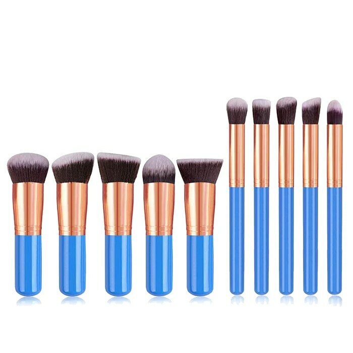 10Pcs Mode Tragbare Multifunktionale Weichen Make-Up Pinsel Set 3 cm/1,2 inch Holz Make-Up-Tool 16,5 cm/ 6,5 zoll